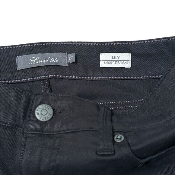 Level 99 Lily Skinny Straight Black Jeans Women’s Size 27 - Picture 7 of 10